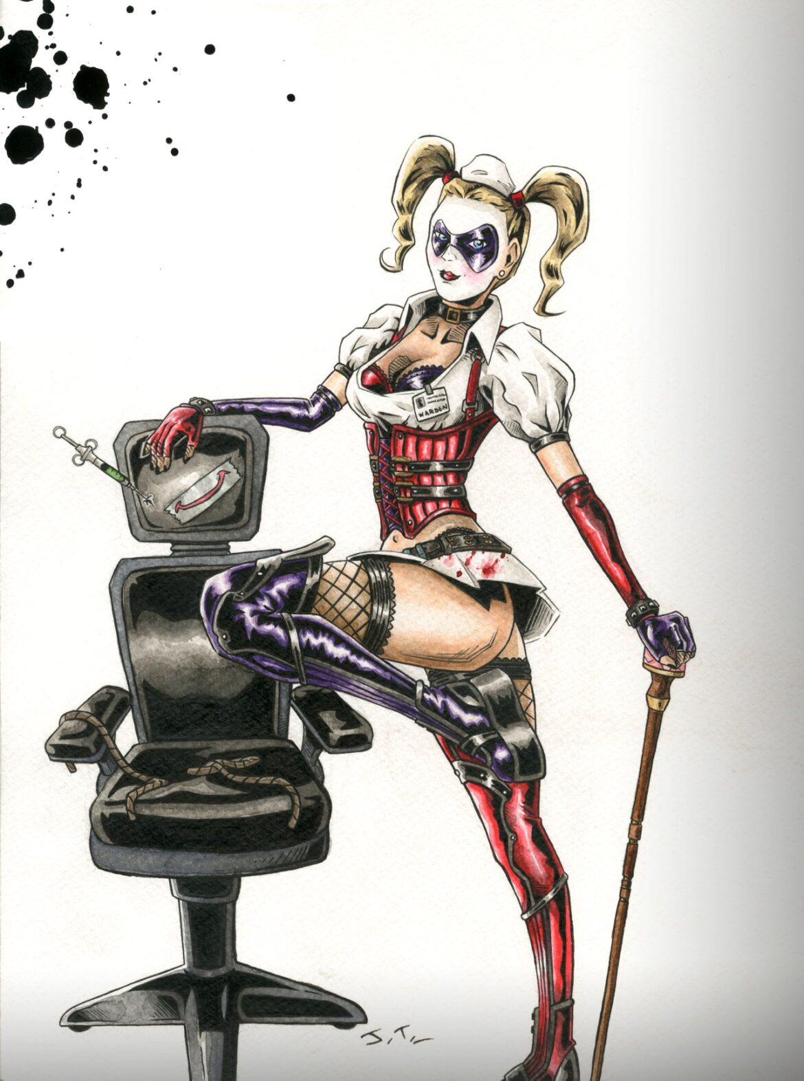 Harley Quinn Arkham Asylum Pinup