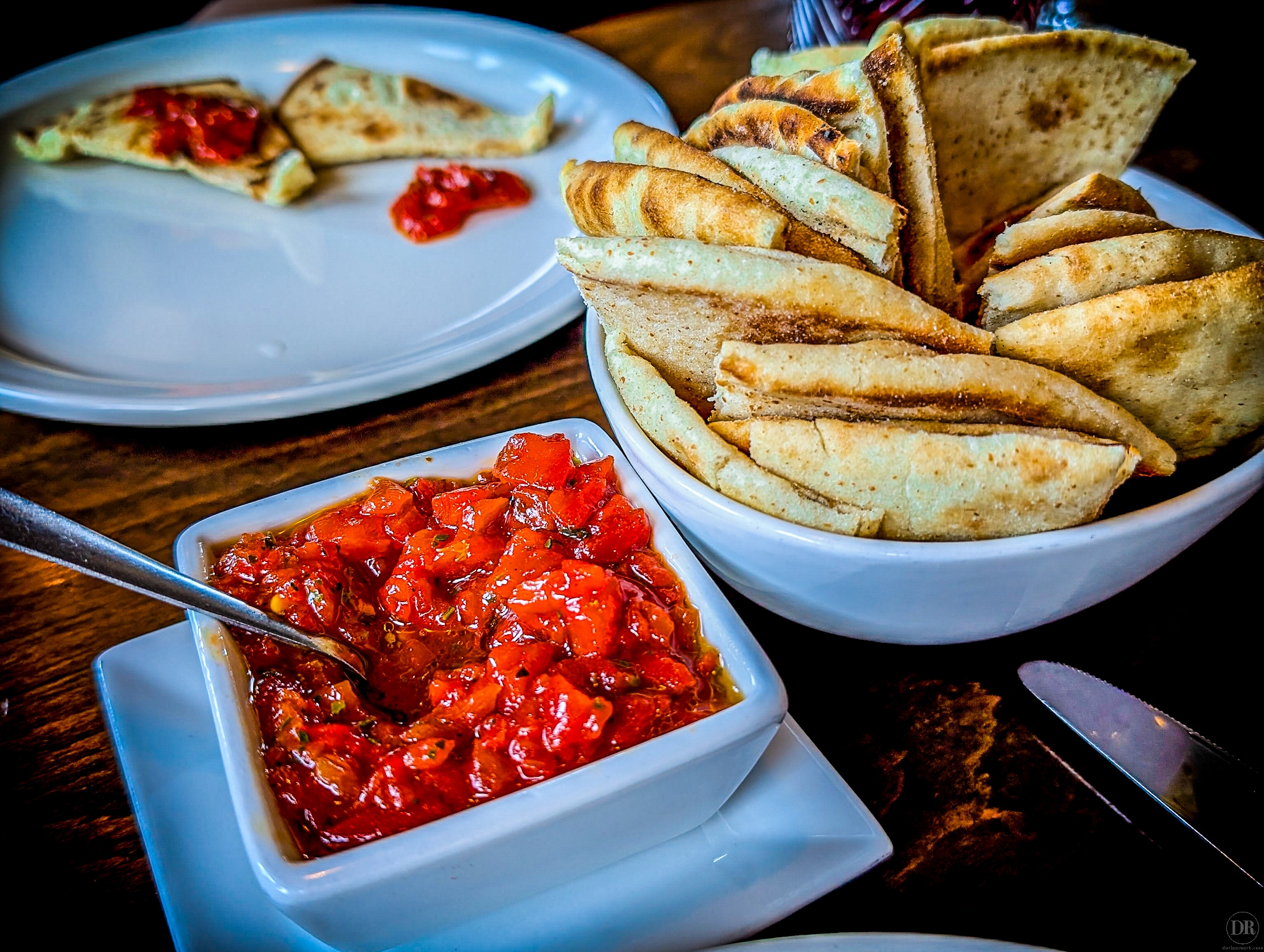 Athos - Pita Chips and Roasted Red Pepper Salsa