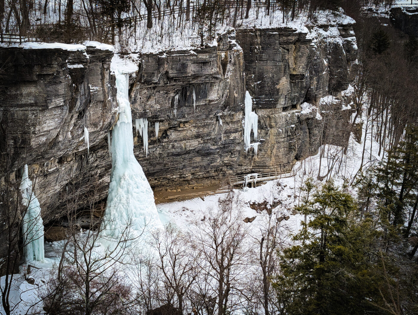 Mine Lot Falls In The Dead of Winter