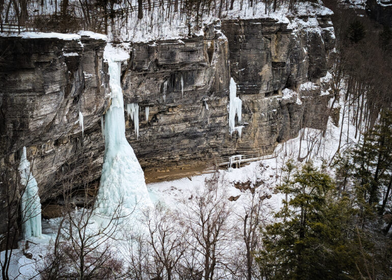 Mine Lot Falls In The Dead of Winter
