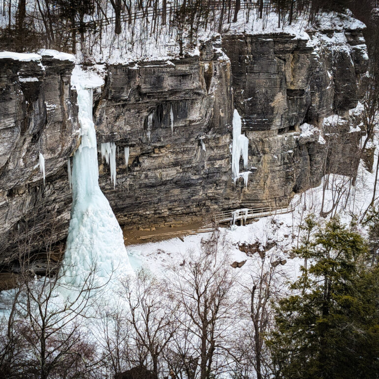 Mine Lot Falls In The Dead of Winter