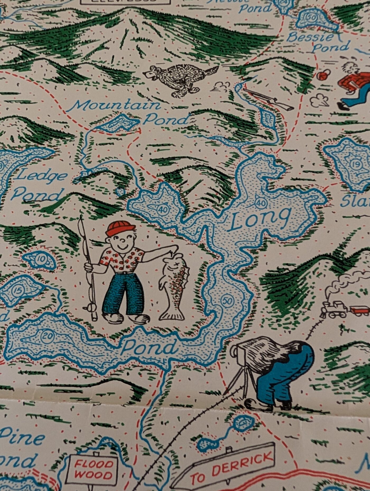 Saranac Lake Vintage Map