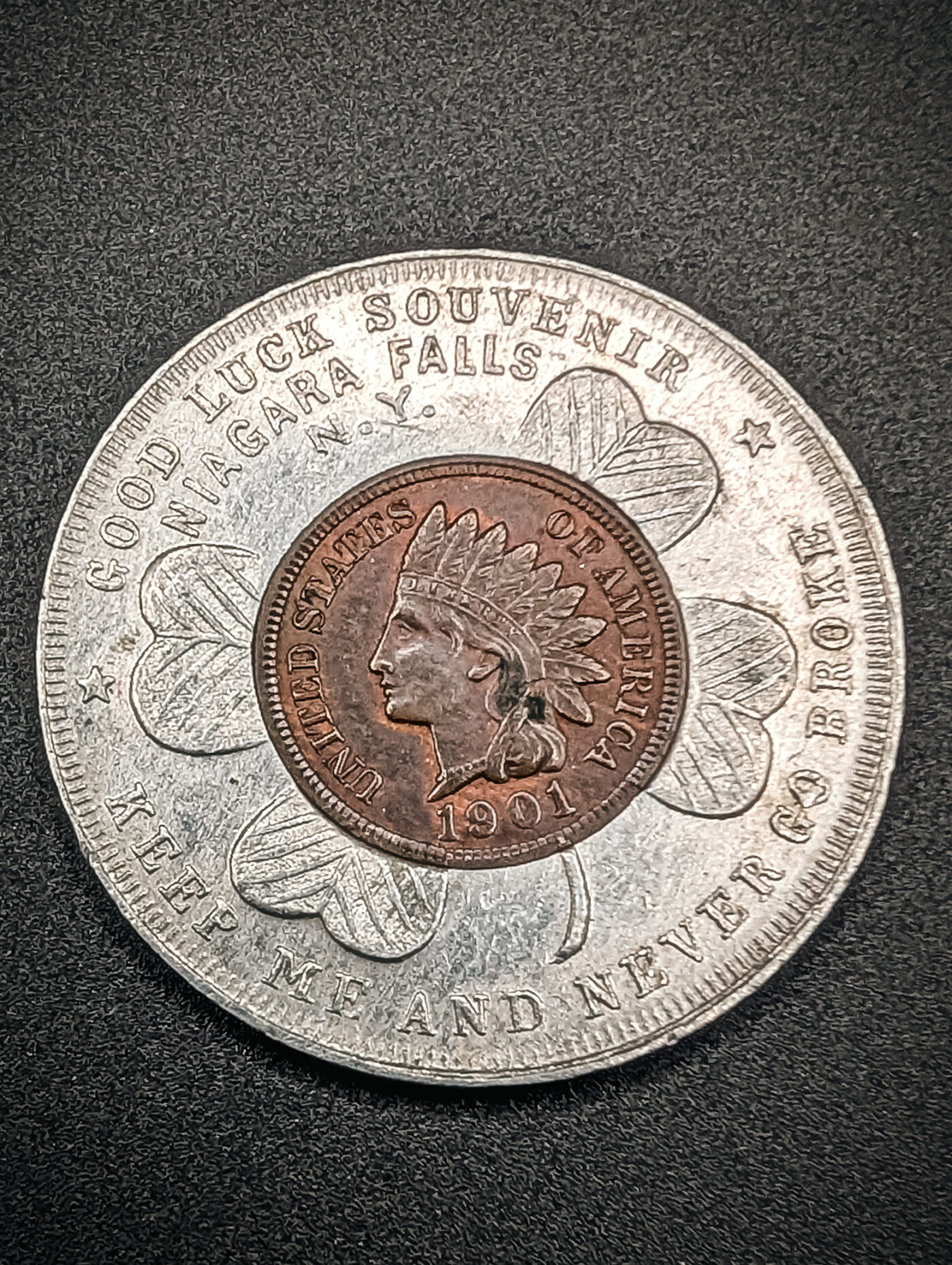 Niagra Falls Souvenir Token Heads